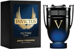 Paco Rabanne Invictus Victory Elixir perfume bottle and packaging on a white background